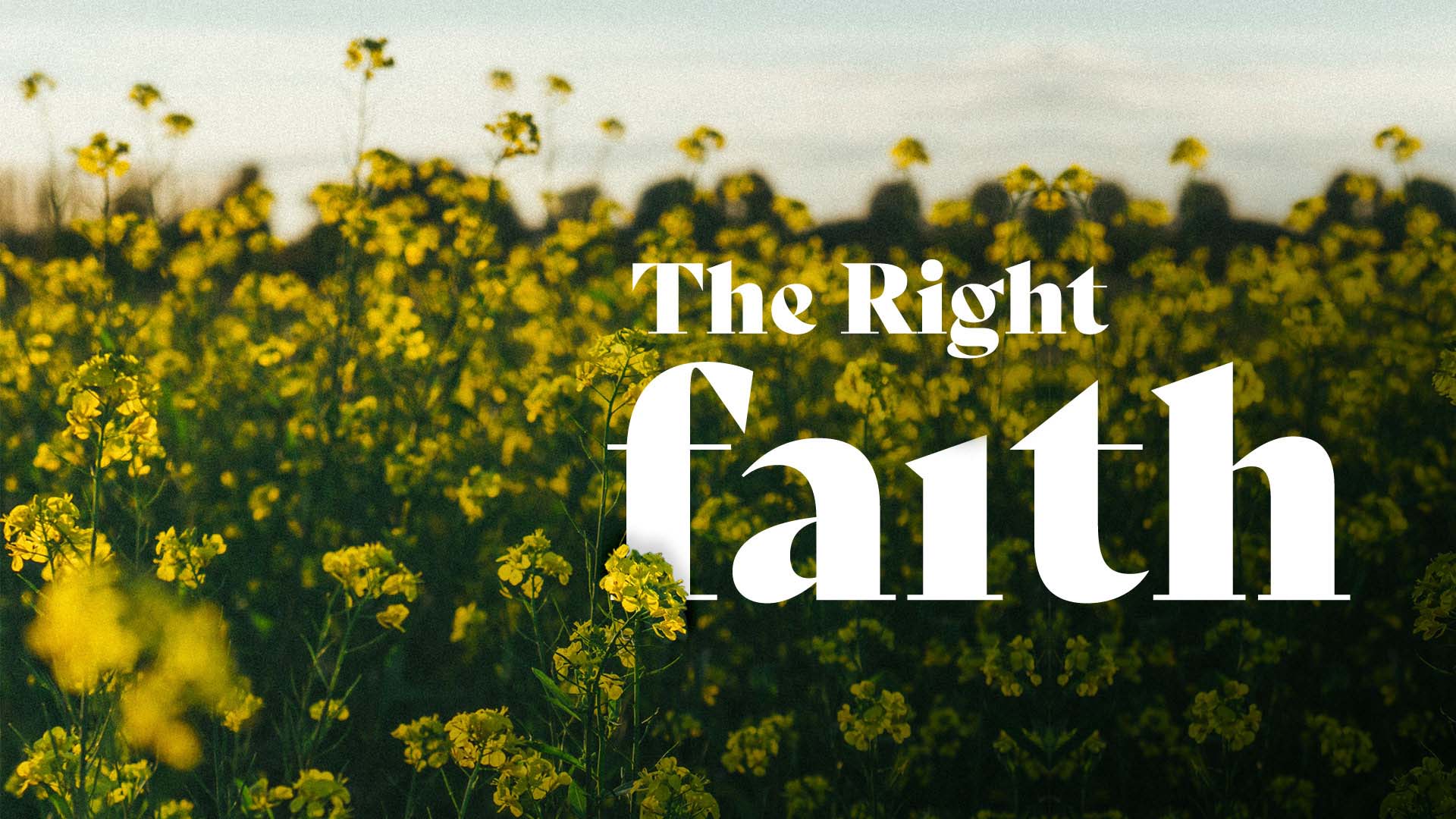 The Right Faith
